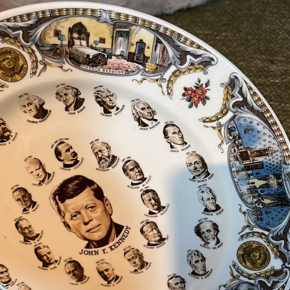 COLLECTIBLE JOHN F. KENNEDY PLATE President of the United States Massachusetts - Picture 4 of 11
